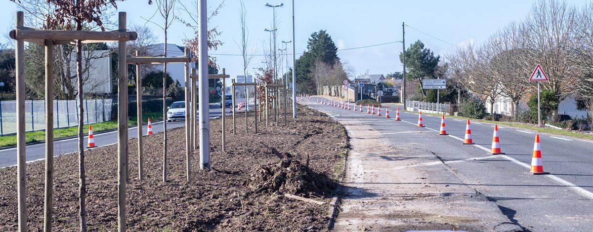 Travaux sur le boulevard de Saint-Nazaire