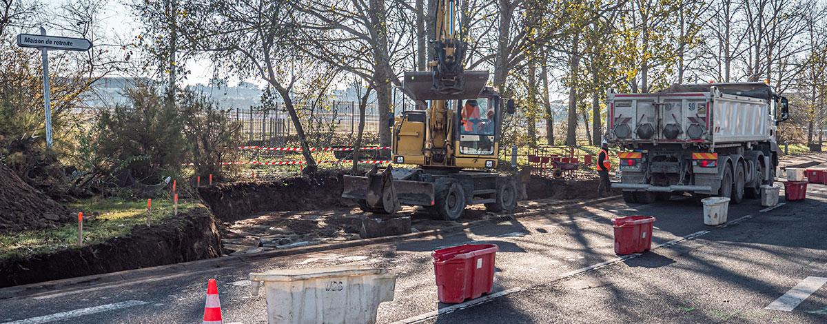 Avenue du Baulois : un aménagement provisoire en cours pour fluidifier la circulation
