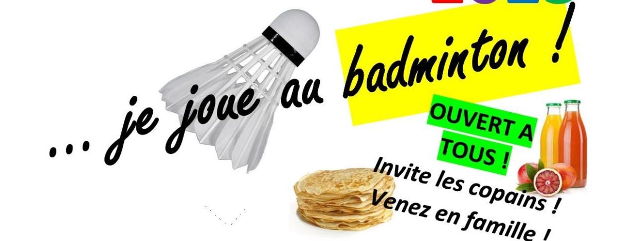 Pour le Téléthon, je joue au badminton!