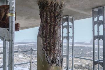 Les pylônes sont très nettement dégradés