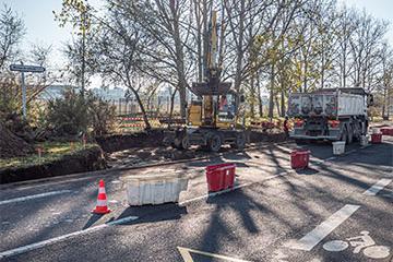 Avenue du Baulois : un aménagement provisoire en cours pour fluidifier la circulation