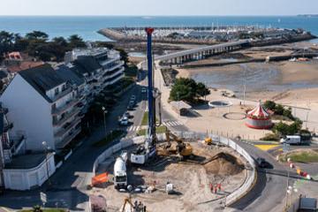 Un grand échassier dans le ciel de Pornichet